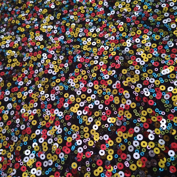 Free People Sequin Nightie/Slip Dress, Size M, gold, red, blue, silver, black - Picture 6 of 6